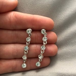 Studded faux diamond earrings